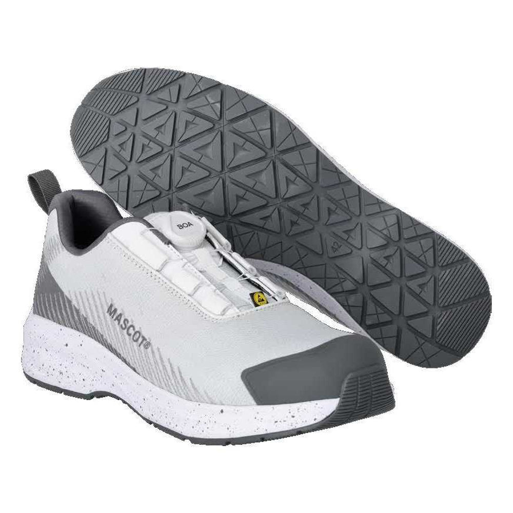White-Stone Grey - Lifestyle - Mascot Unisex Adult Footwear Customized Safety Shoes