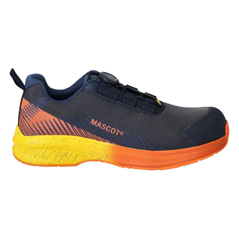 Dark Navy-Bright Orange - Front - Mascot Unisex Adult Footwear Customized Safety Shoes