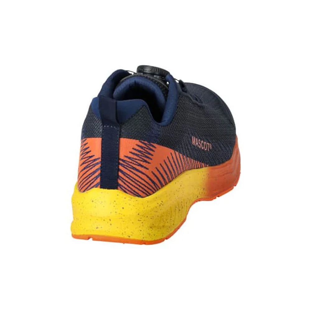Dark Navy-Bright Orange - Back - Mascot Unisex Adult Footwear Customized Safety Shoes