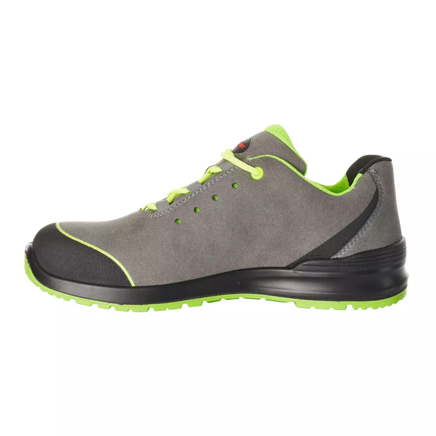 Grey-Lime Green - Side - Mascot Unisex Adult Footwear Classic Microfibre Safety Shoes