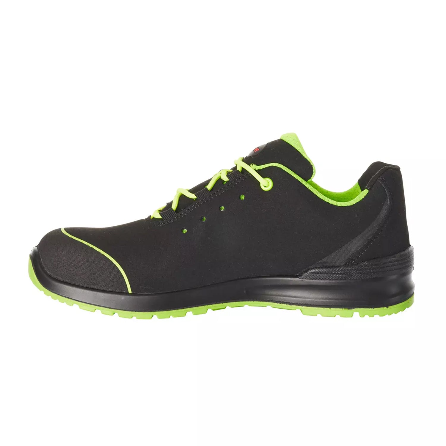 Black-Lime Green - Side - Mascot Unisex Adult Footwear Classic Microfibre Safety Shoes