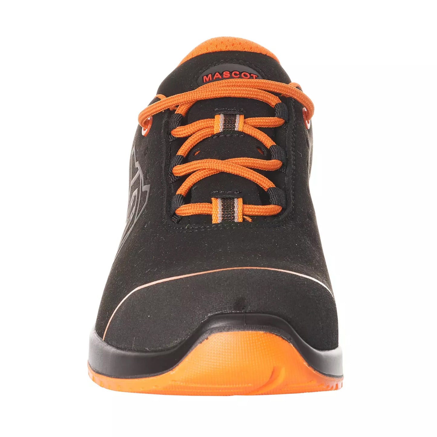Black-Bright Orange - Side - Mascot Unisex Adult Footwear Classic Microfibre Safety Shoes