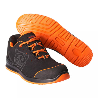 Black-Bright Orange - Lifestyle - Mascot Unisex Adult Footwear Classic Microfibre Safety Shoes