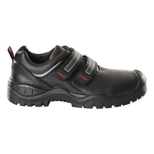Black - Front - Mascot Mens Footwear Industry Leather Hook and Loop Safety Shoes