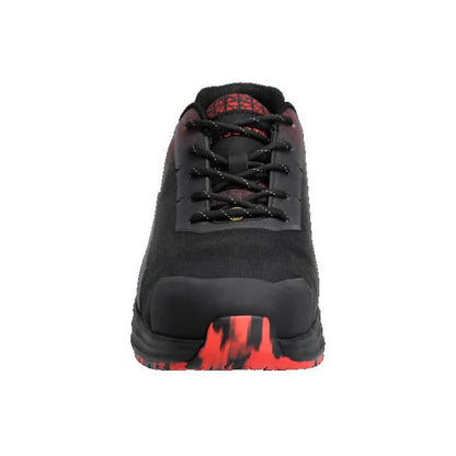 Black-Traffic Red - Side - Mascot Womens-Ladies Footwear Accelerate Safety Shoes