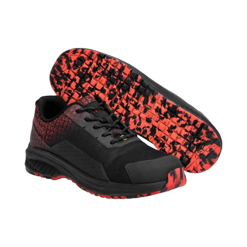 Black-Traffic Red - Lifestyle - Mascot Mens Footwear Accelerate Safety Shoes