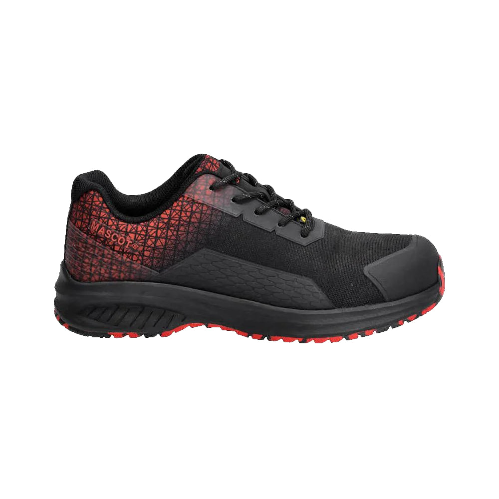 Black-Traffic Red - Front - Mascot Mens Footwear Accelerate Safety Shoes