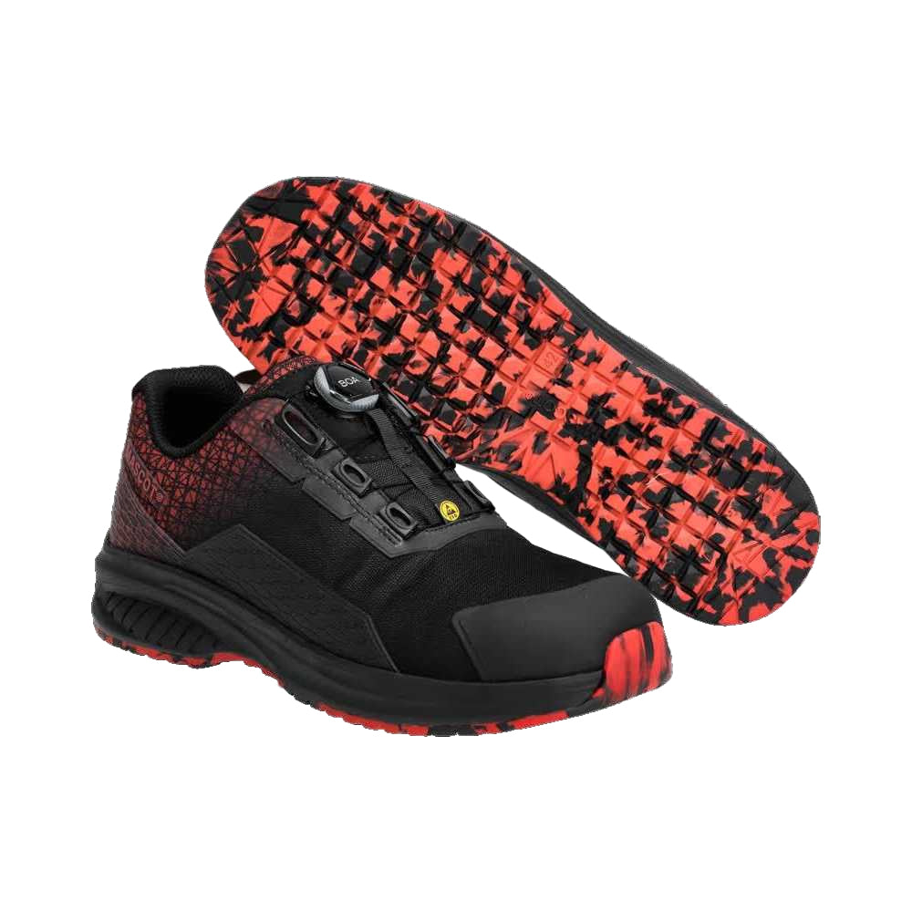 Black-Traffic Red - Lifestyle - Mascot Womens-Ladies Footwear Accelerate Safety Shoes