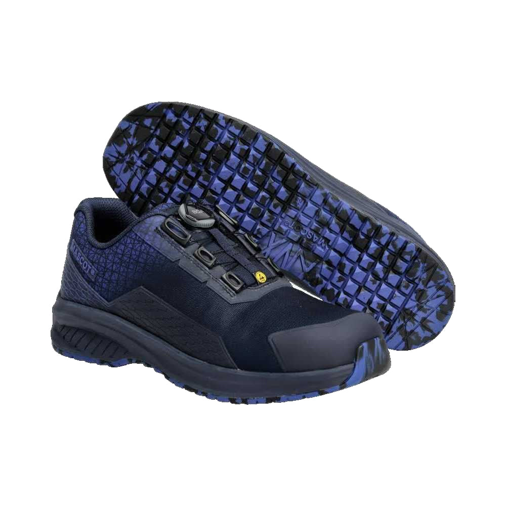 Dark Navy-Azure Blue - Lifestyle - Mascot Womens-Ladies Footwear Accelerate Safety Shoes