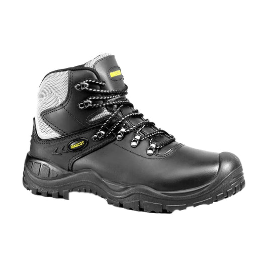 Black-Yellow - Front - Mascot Mens Footwear Industry Elbrus Leather Safety Boots