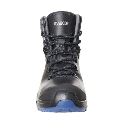 Black-Royal Blue - Side - Mascot Mens Footwear Flex Leather Safety Boots