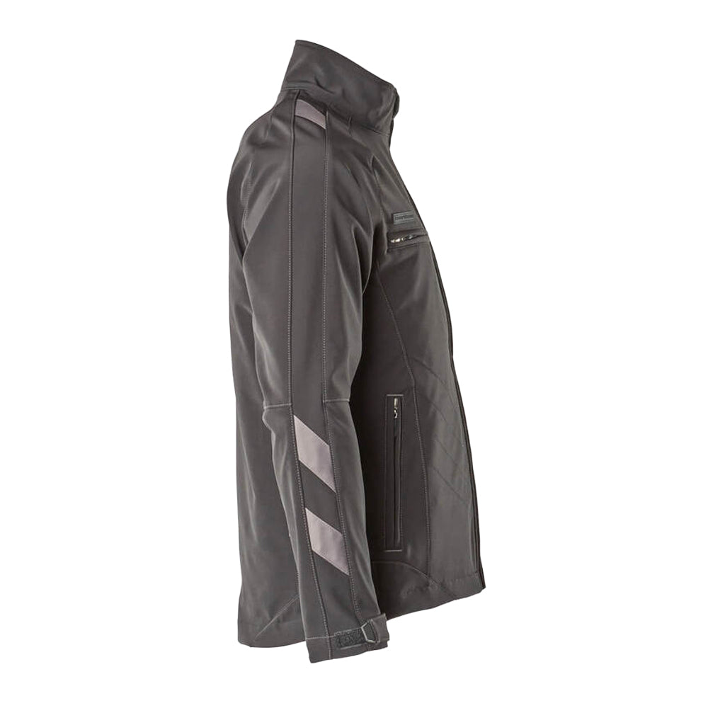 Black - Side - Mascot Unisex Adult Unique Dresden Soft Shell Jacket