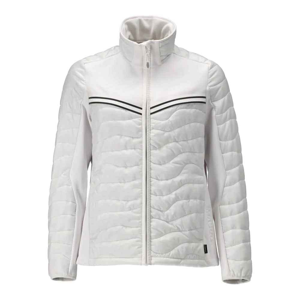 White - Front - Mascot Womens-Ladies Customised Padded Jacket