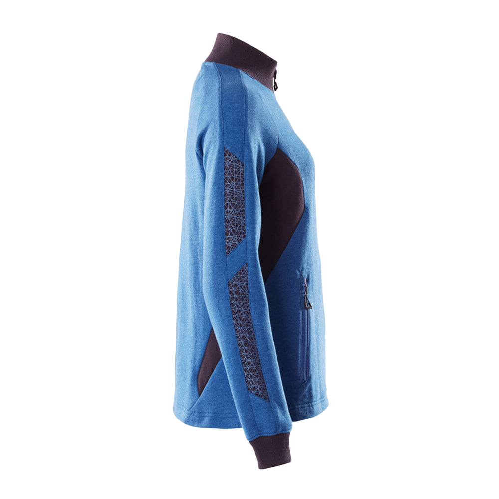 Azure Blue-Dark Navy - Side - Mascot Womens-Ladies Accelerate Zipped Lady Fit Jacket