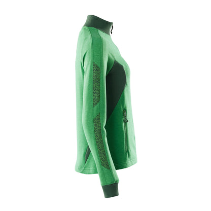 Grass Green-Green - Side - Mascot Womens-Ladies Accelerate Zipped Lady Fit Jacket