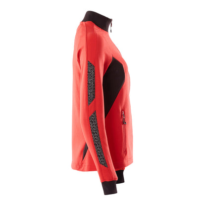 Traffic Red-Black - Side - Mascot Womens-Ladies Accelerate Zipped Lady Fit Jacket