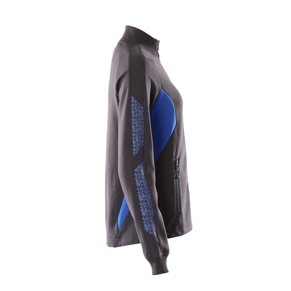 Dark Navy-Azure Blue - Side - Mascot Womens-Ladies Accelerate Zipped Lady Fit Jacket