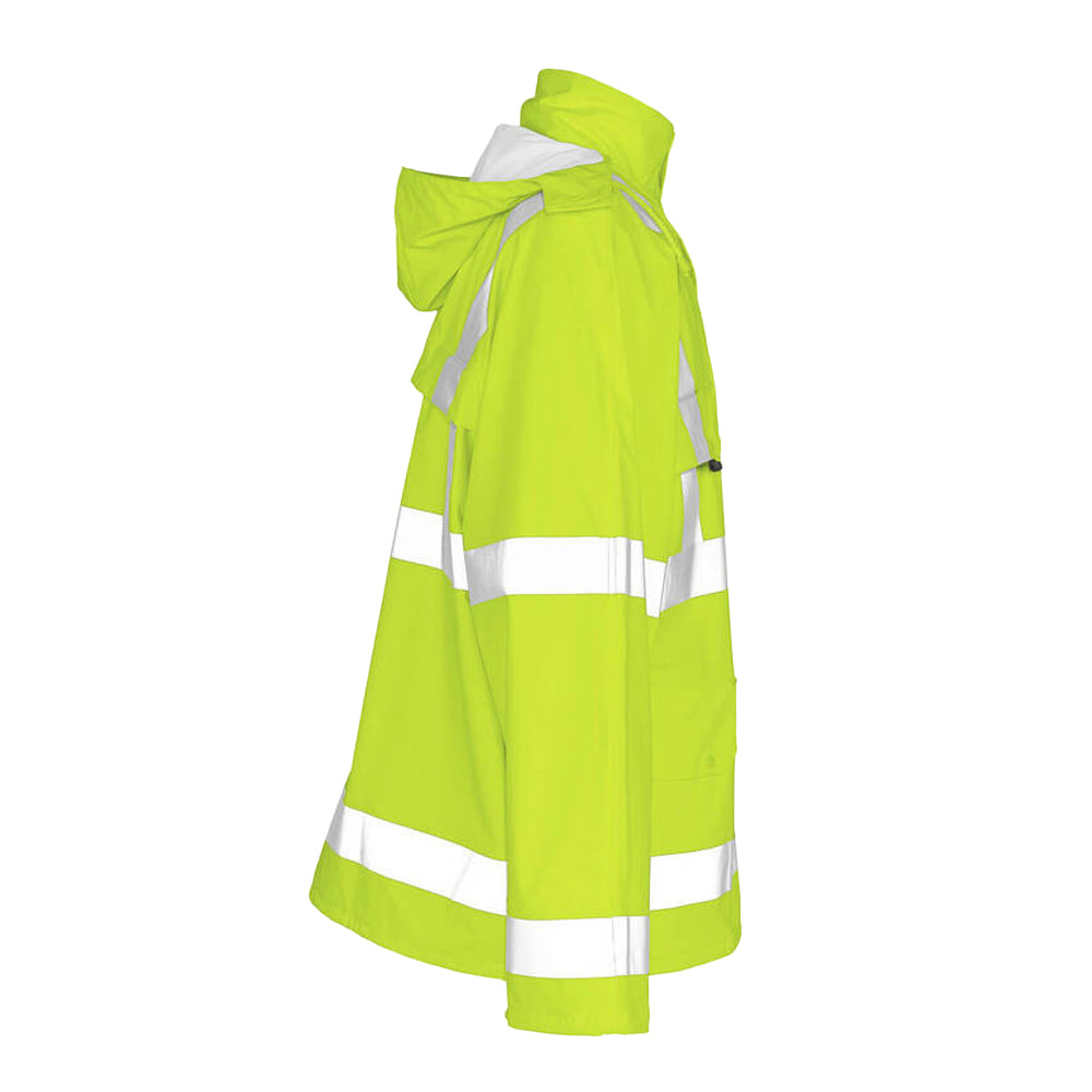Hi Vis Yellow - Side - Mascot Mens Safe Aqua Rain Jacket
