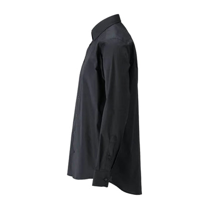 Deep Black - Side - Mascot Mens Frontline Poplin Shirt