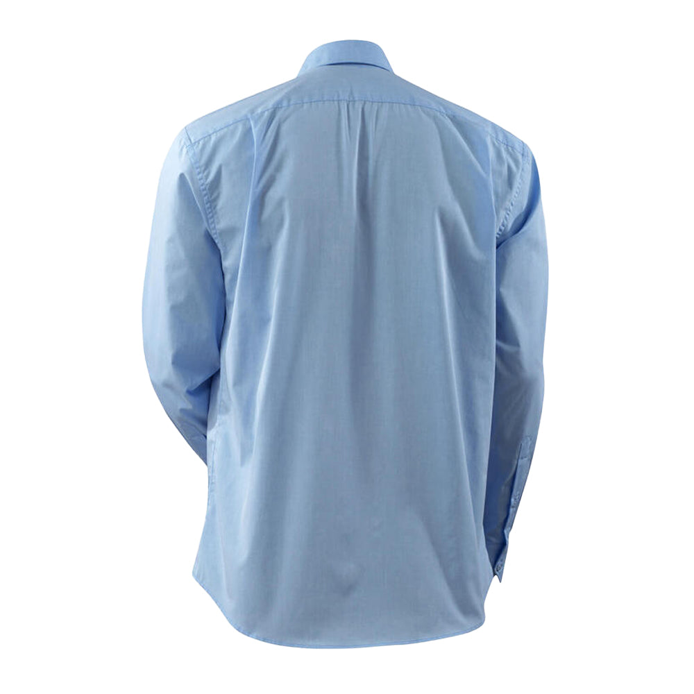 Light Blue - Back - Mascot Mens Frontline Poplin Classic Shirt