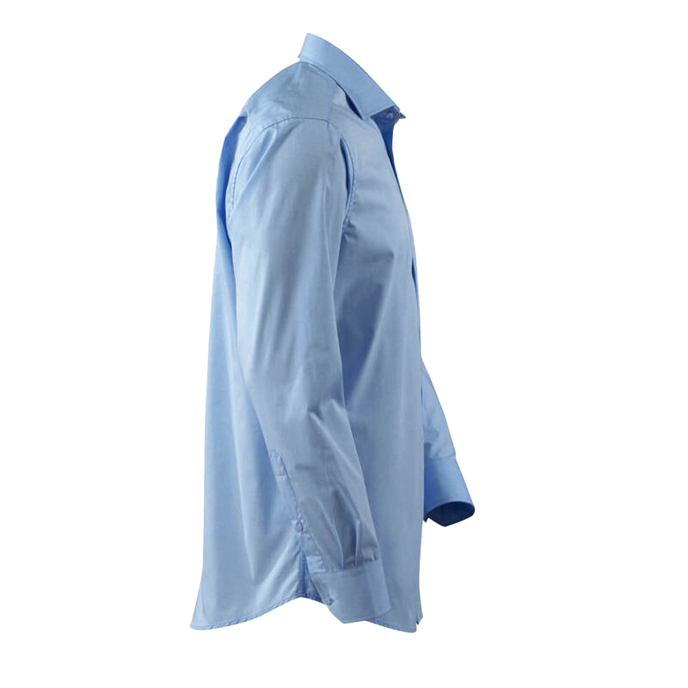Light Blue - Side - Mascot Mens Frontline Poplin Classic Shirt