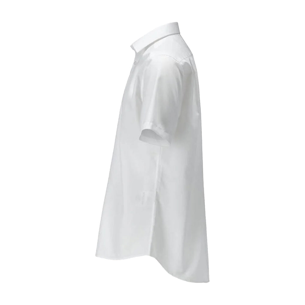 White - Side - Mascot Mens Frontline Poplin Short-Sleeved Shirt