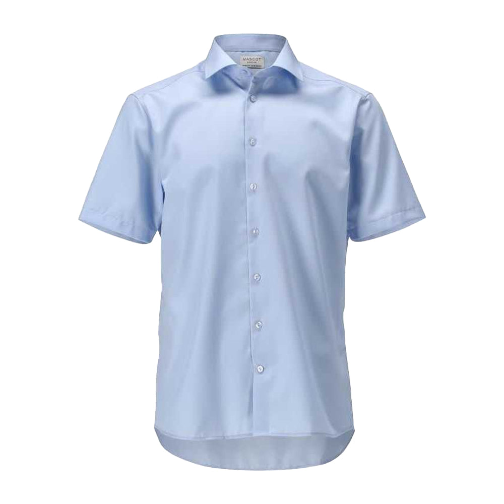 Light Blue - Front - Mascot Mens Frontline Poplin Short-Sleeved Shirt