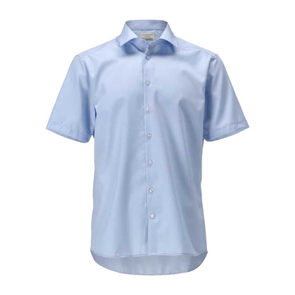 Light Blue - Front - Mascot Mens Frontline Poplin Short-Sleeved Shirt