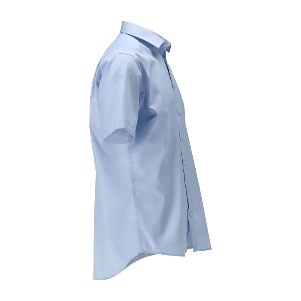 Light Blue - Back - Mascot Mens Frontline Poplin Short-Sleeved Shirt