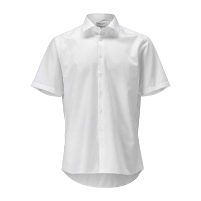White - Front - Mascot Mens Frontline Poplin Short-Sleeved Shirt