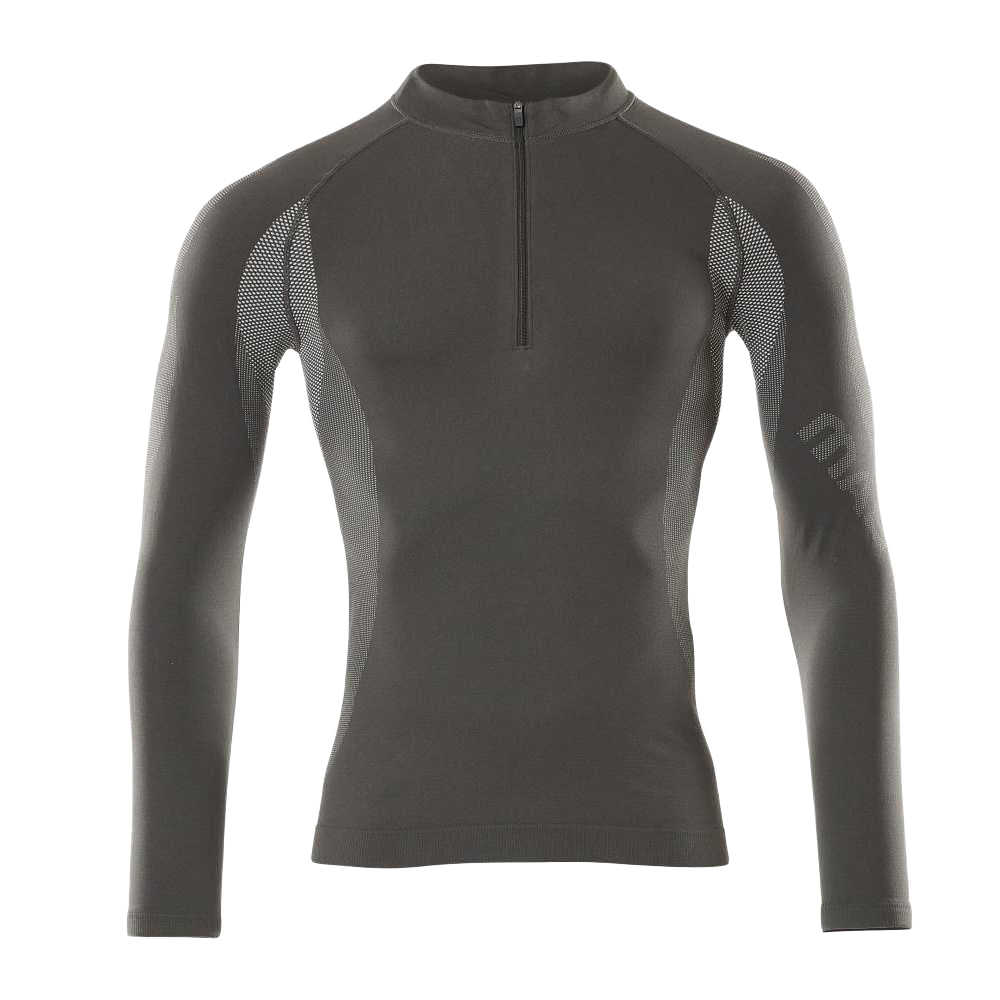 Dark Anthracite - Front - Mascot Unisex Adult Crossover Valongo Bamboo Charcoal Base Layer Top