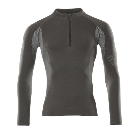 Dark Anthracite - Front - Mascot Unisex Adult Crossover Valongo Bamboo Charcoal Base Layer Top