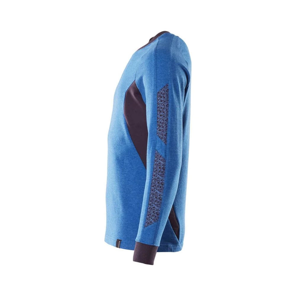 Azure Blue-Dark Navy - Side - Mascot Mens Accelerate Sweatshirt