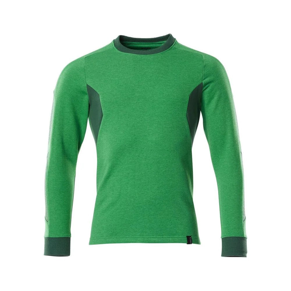 Grass Green-Green - Front - Mascot Mens Accelerate Sweatshirt