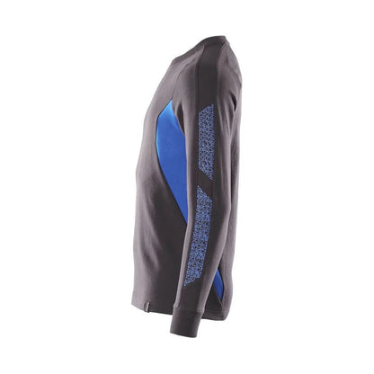 Dark Navy-Azure Blue - Side - Mascot Mens Accelerate Sweatshirt