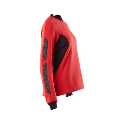 Traffic Red-Black - Back - Mascot Womens-Ladies Accelerate Sweatshirt