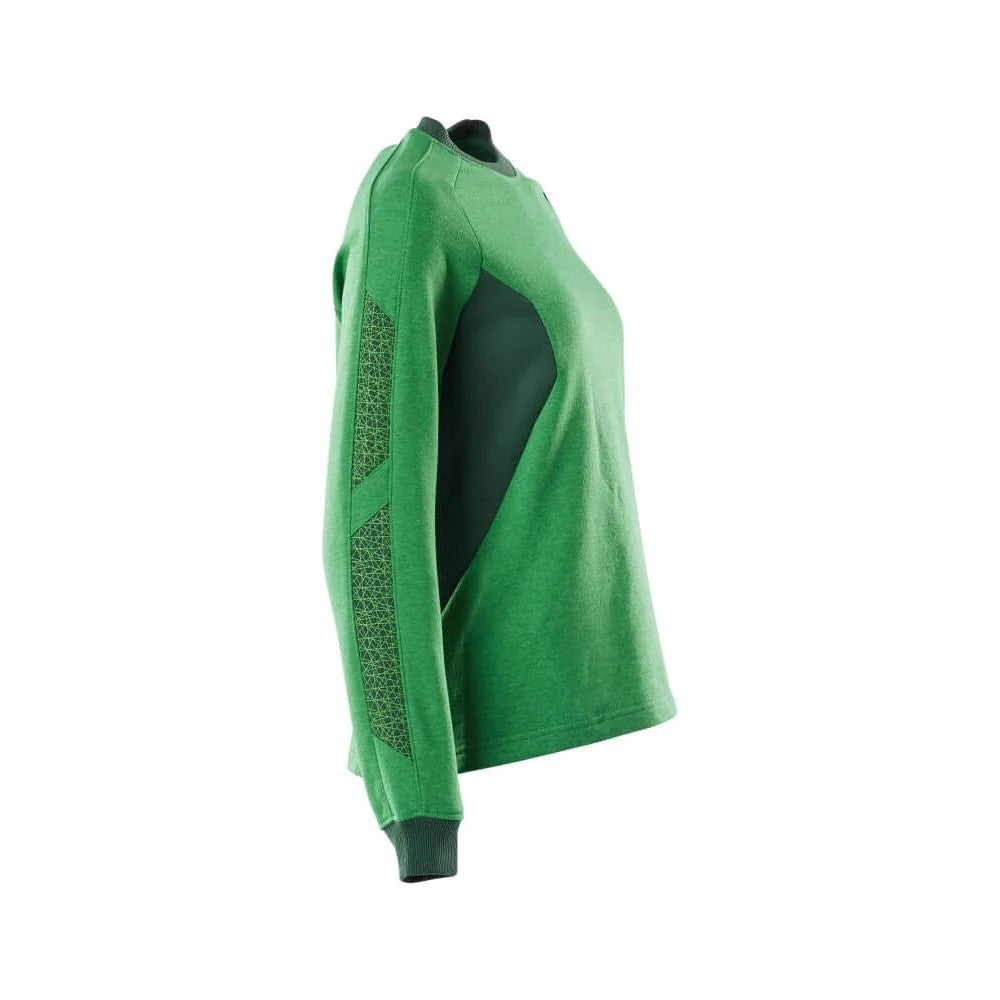 Grass Green-Green - Back - Mascot Womens-Ladies Accelerate Sweatshirt