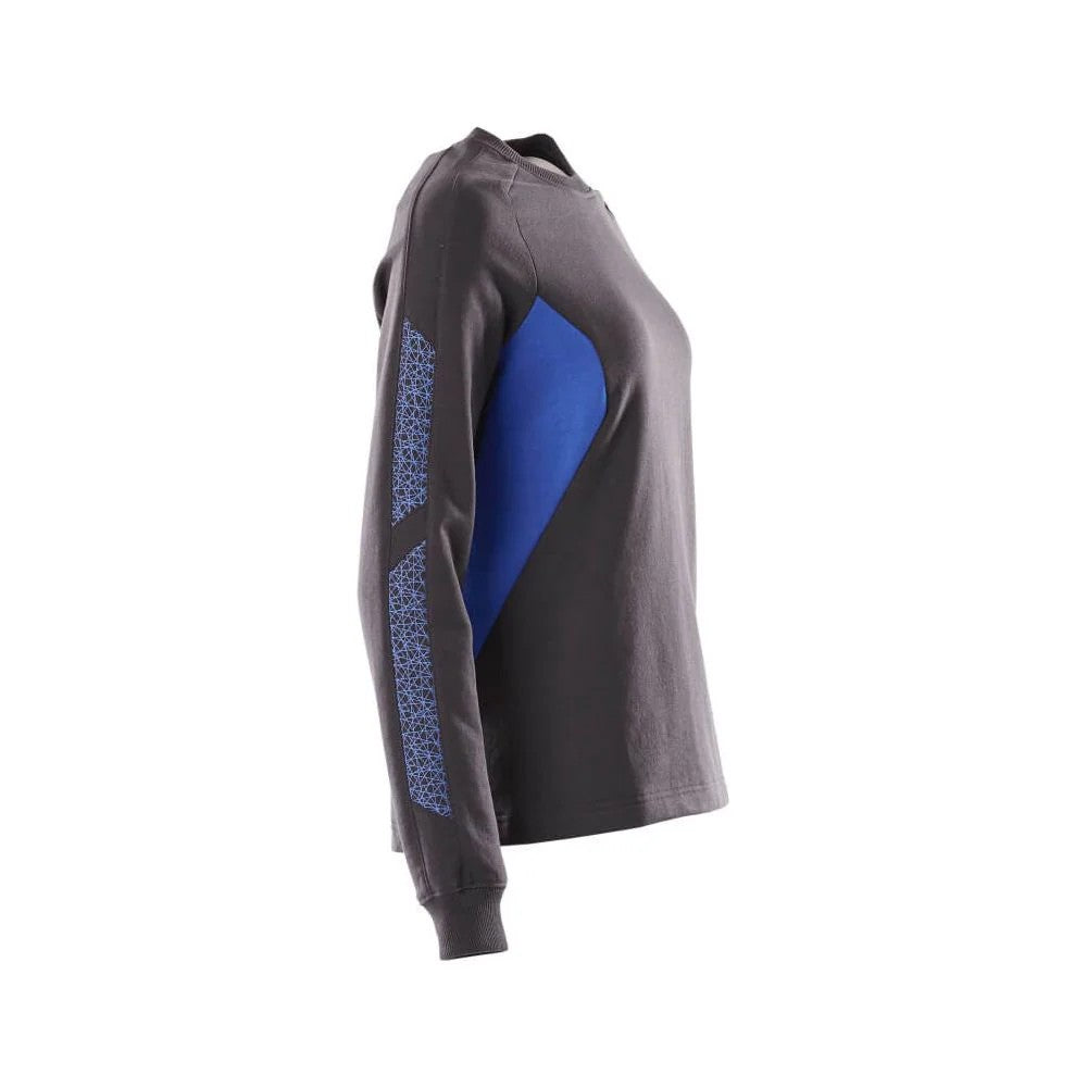 Dark Navy-Azure Blue - Back - Mascot Womens-Ladies Accelerate Sweatshirt