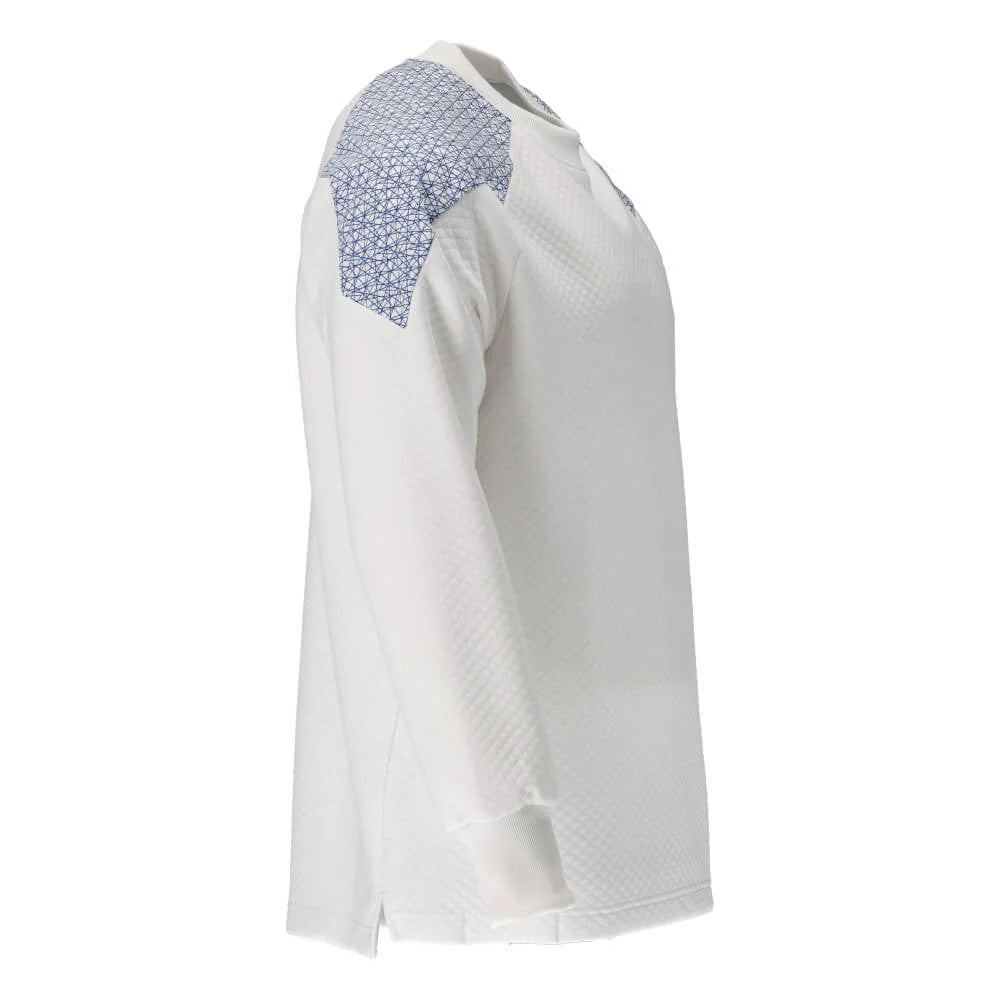 White-Azure Blue - Back - Mascot Mens Food & Care Crew Neck Sweatshirt