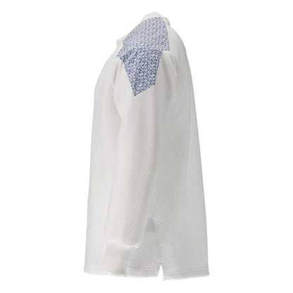 White-Azure Blue - Side - Mascot Mens Food & Care Crew Neck Sweatshirt