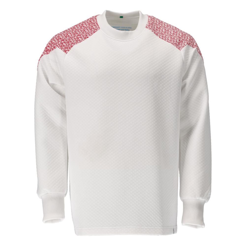 White-Traffic Red - Front - Mascot Mens Food & Care Crew Neck Sweatshirt