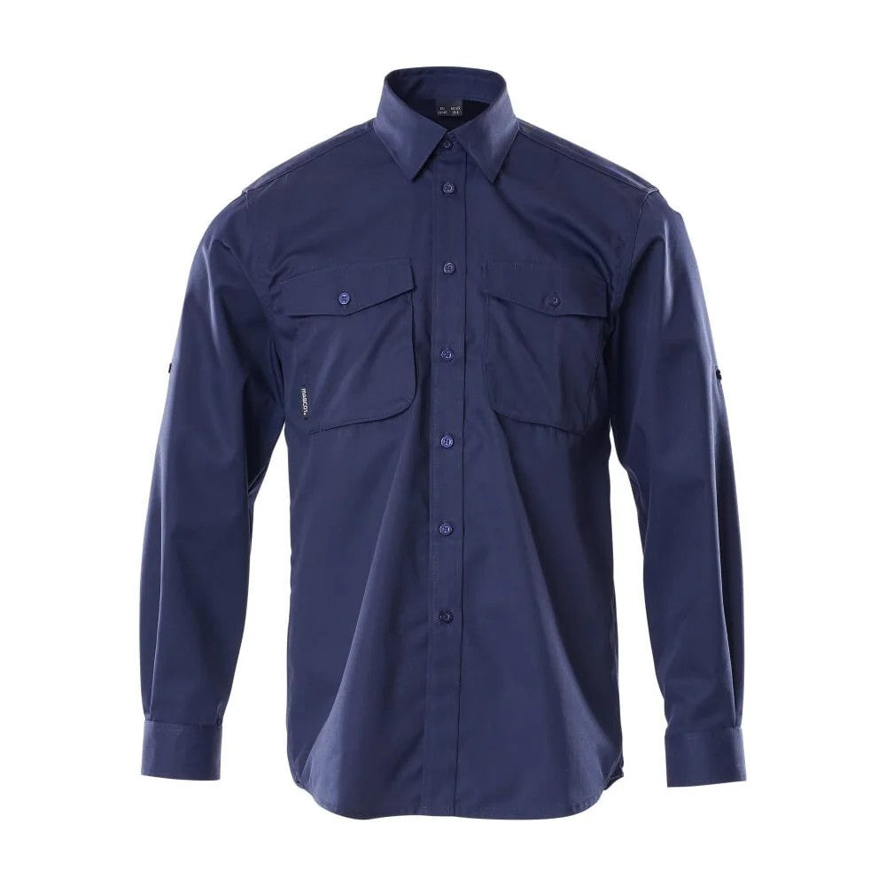 Navy - Front - Mascot Mens Crossover Greenwood Shirt