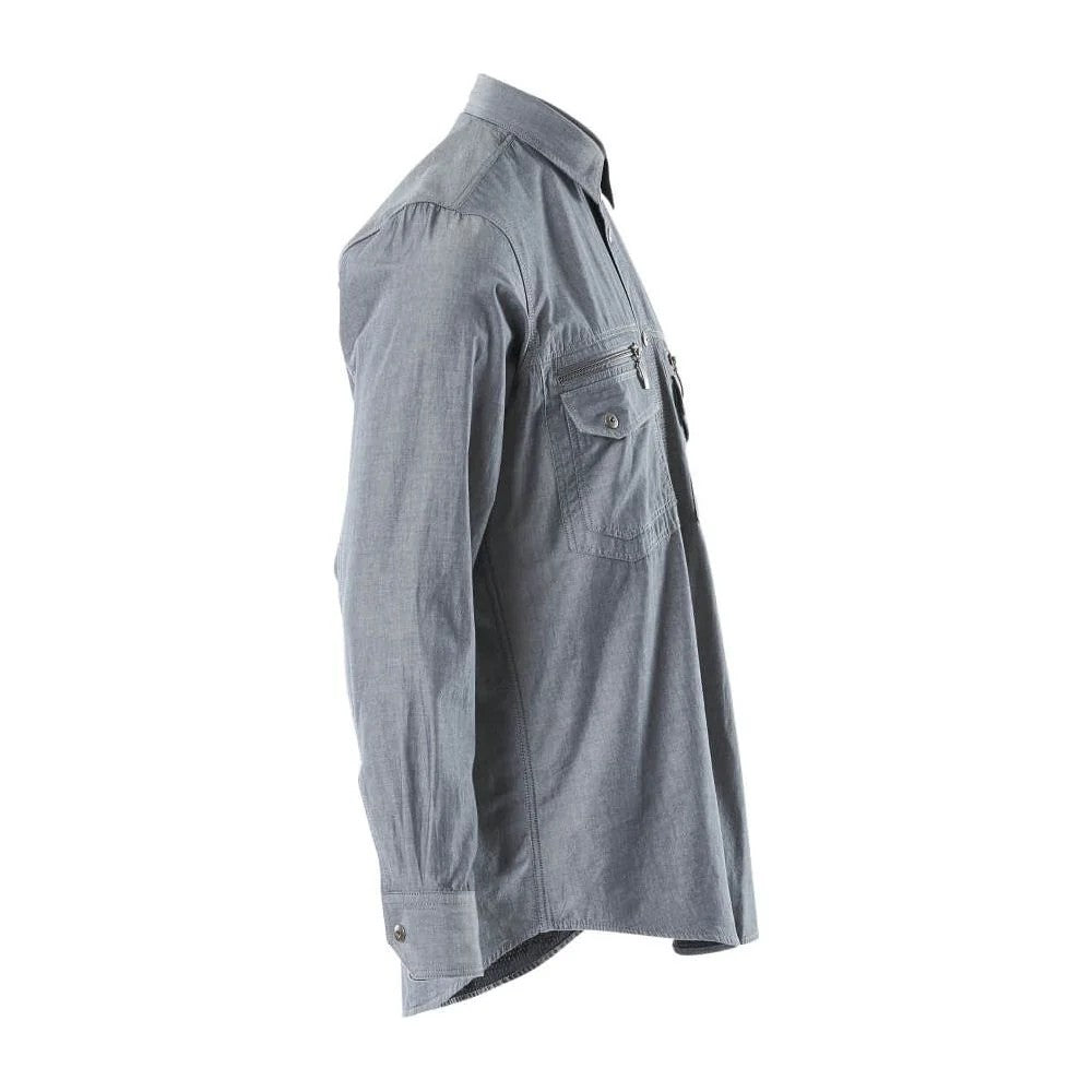 Dark Blue - Back - Mascot Mens Crossover Norwood Chambray Shirt