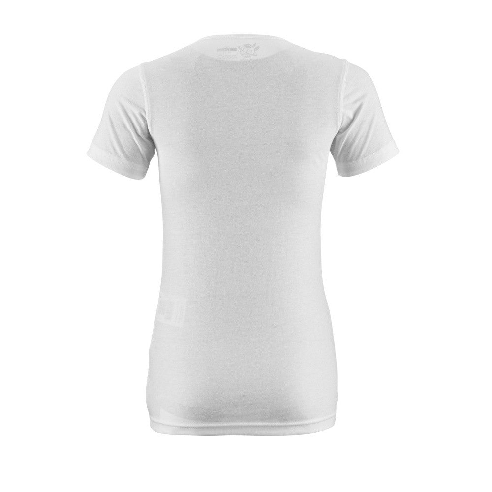 White - Back - Mascot Womens-Ladies Crossover T-Shirt
