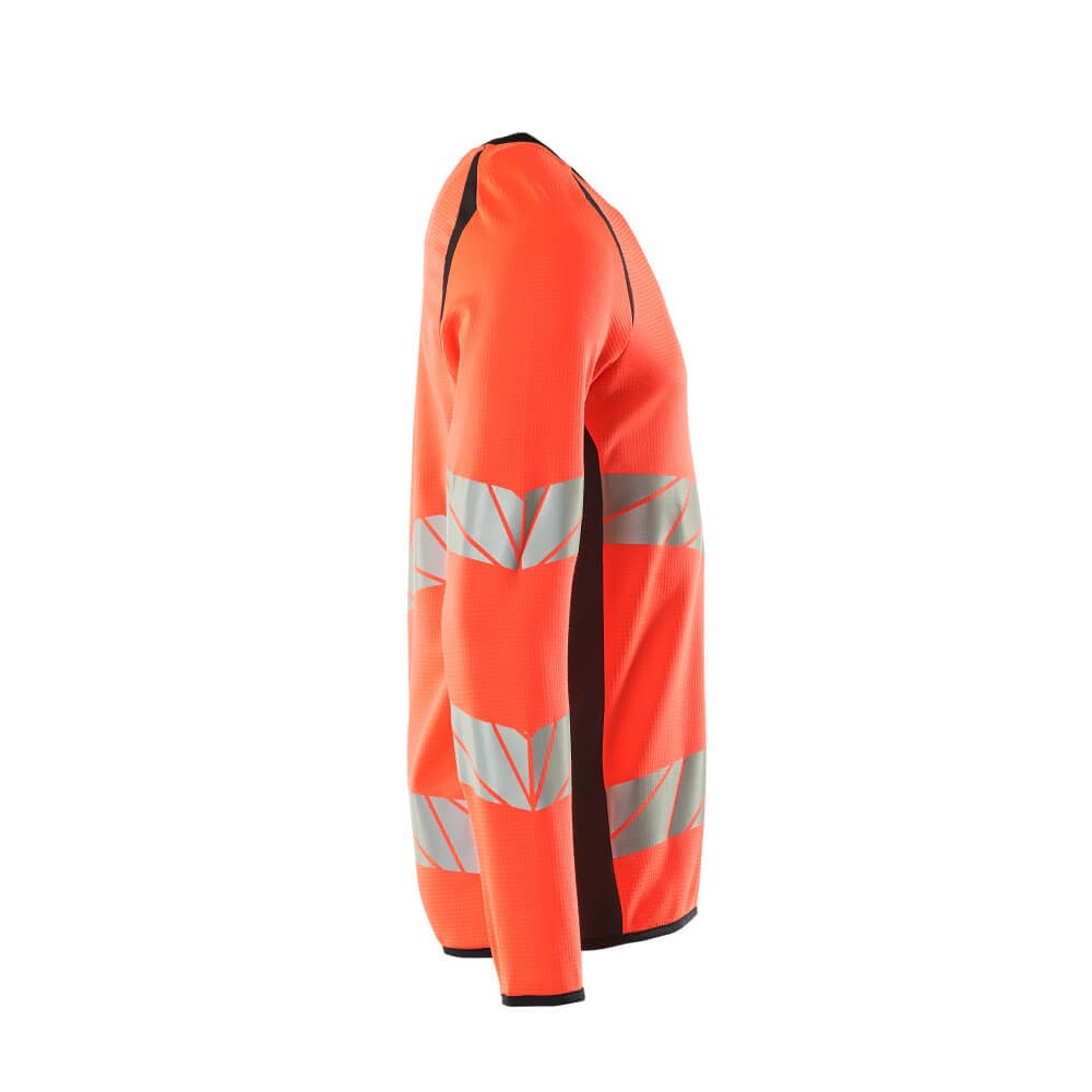 Hi Vis Red-Dark Navy - Side - Mascot Mens Accelerate Safe Premium Two Tone Sweatshirt