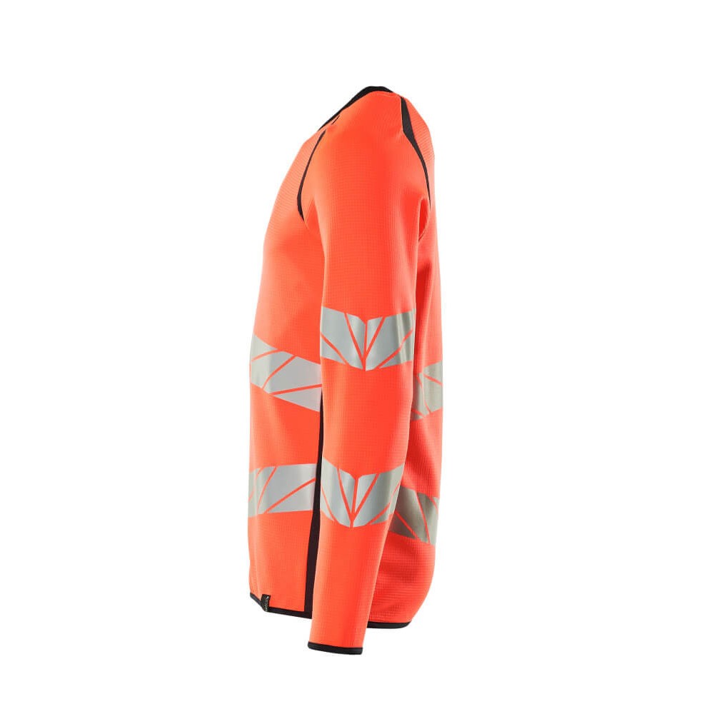 Hi Vis Red-Dark Navy - Lifestyle - Mascot Mens Accelerate Safe Premium Two Tone Sweatshirt