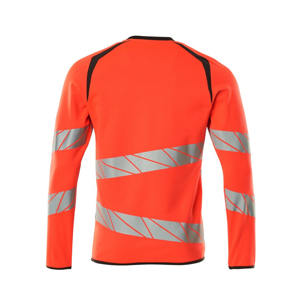 Hi Vis Red-Dark Anthracite - Back - Mascot Mens Accelerate Safe Premium Two Tone Sweatshirt