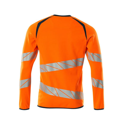 Hi Vis Orange-Dark Petroleum - Back - Mascot Mens Accelerate Safe Premium Two Tone Sweatshirt