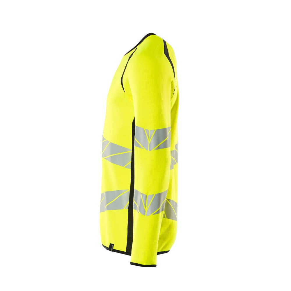 Hi Vis Yellow-Dark Navy - Lifestyle - Mascot Mens Accelerate Safe Premium Two Tone Sweatshirt