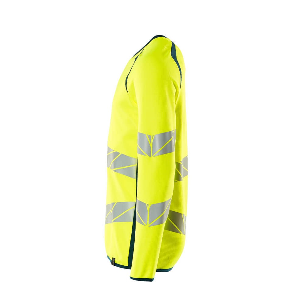 Hi Vis Yellow-Dark Petroleum - Lifestyle - Mascot Mens Accelerate Safe Premium Two Tone Sweatshirt